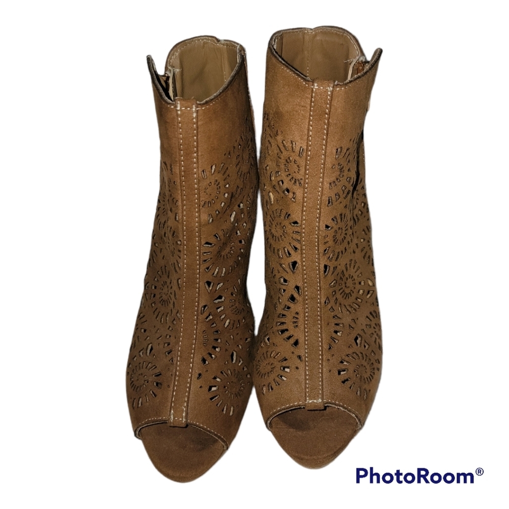 Suede Platforms Ankle Boots 4" heel - Picture 2 of 12